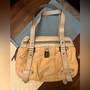 L.a.m.b Tan/ Mustard Leather Handbag